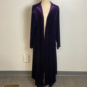Kaleidoscope Women’s Size 18 Purple Super Soft Ankle Length W/Pockets Robe